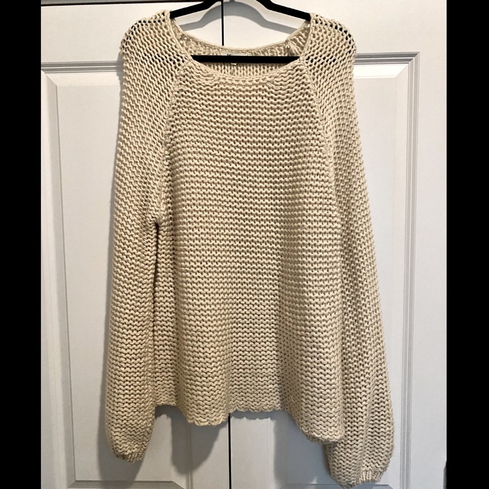 Miracle Oversized Cream Knit Sweater